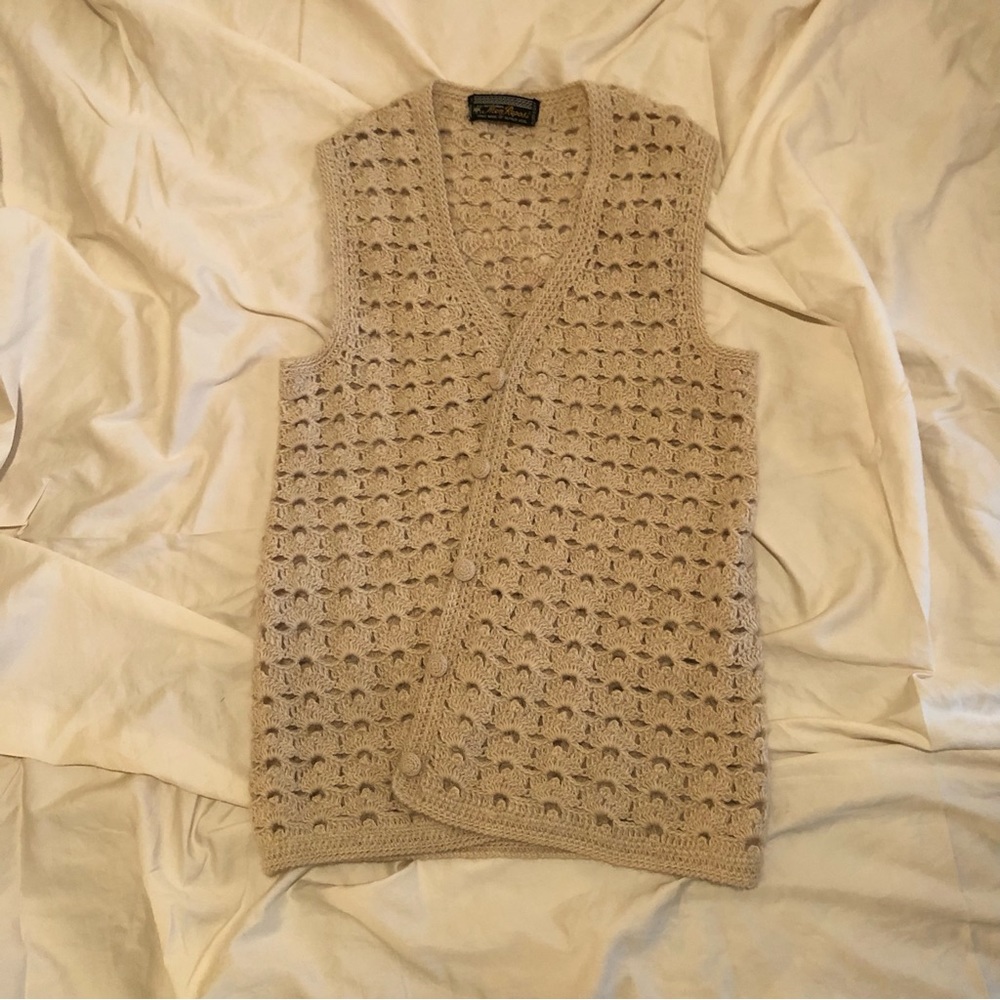 VTG 70s CROCHET VEST